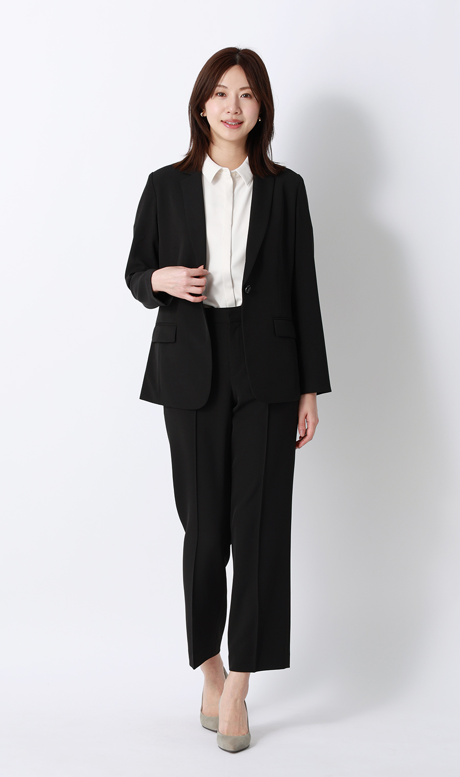 【みんなのスーツ】テーラードジャケット【セットアップ着用可】 ブラック SS
