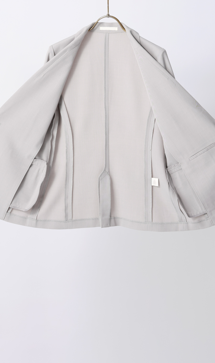 【みんなのスーツ】テーラードジャケット【セットアップ着用可】 ライトグレー SS