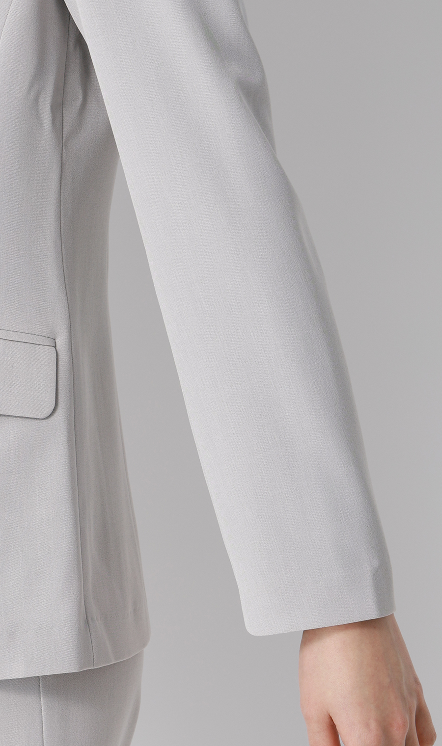 【みんなのスーツ】テーラードジャケット【セットアップ着用可】 ライトグレー SS