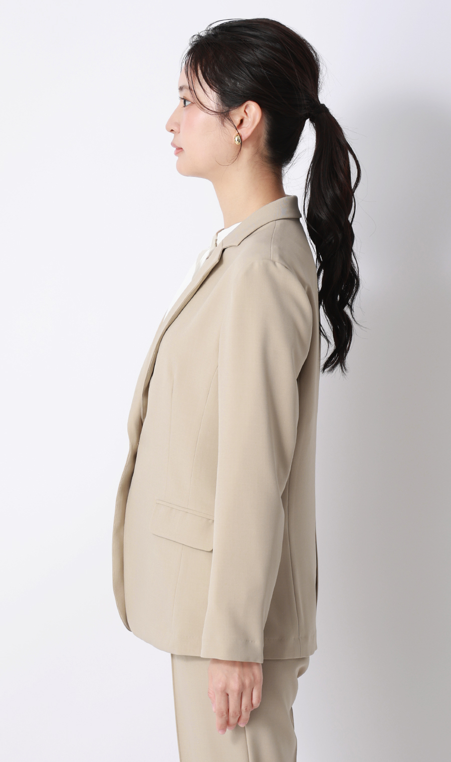 【みんなのスーツ】テーラードジャケット【セットアップ着用可】 ベージュ SS