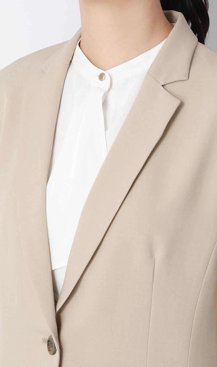 【みんなのスーツ】テーラードジャケット【セットアップ着用可】 ベージュ SS