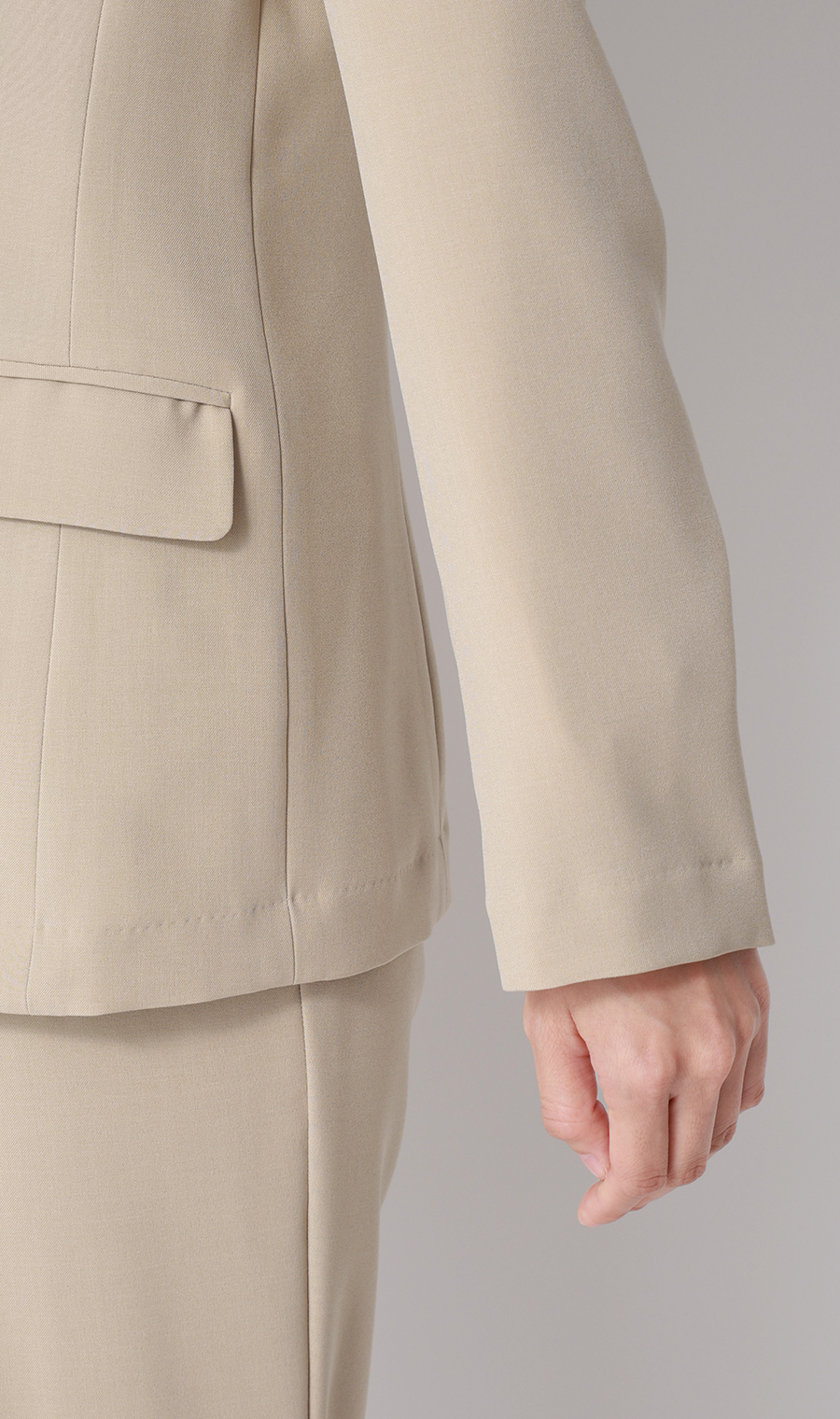 【みんなのスーツ】テーラードジャケット【セットアップ着用可】 ベージュ SS