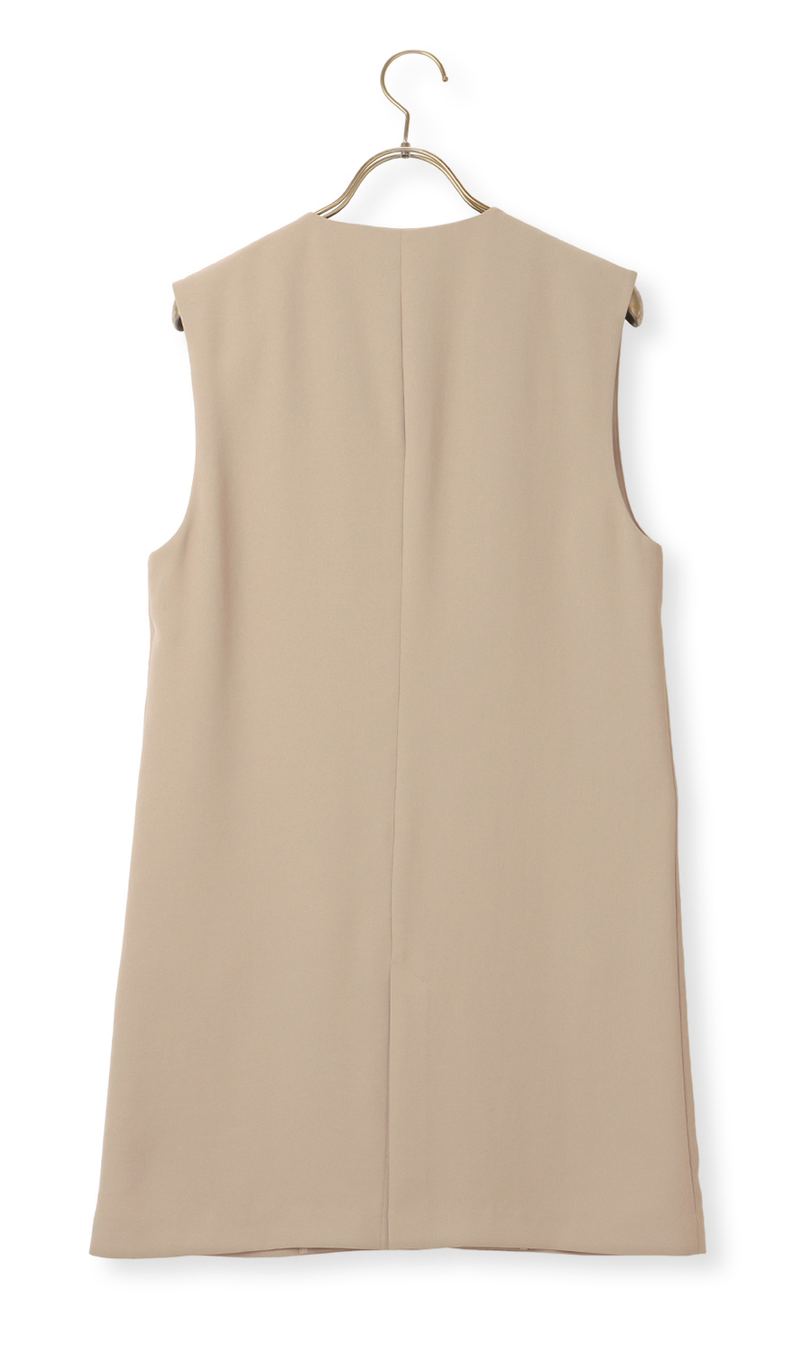 ロングジレ《セットアップ着用可》 ブラウン M