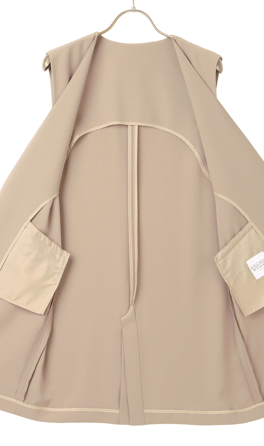 ロングジレ《セットアップ着用可》 ブラウン M