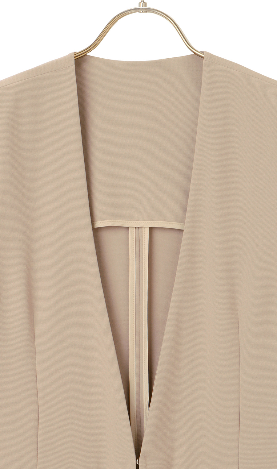 ロングジレ《セットアップ着用可》 ブラウン M