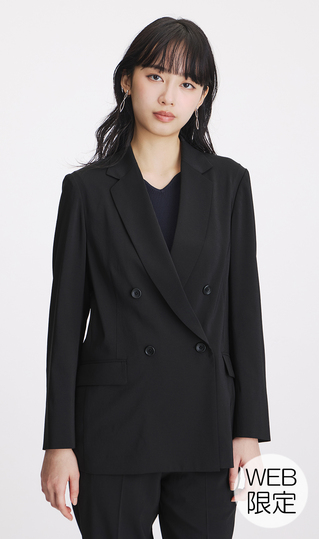 4ボタンダブルジャケット【涼】【超軽量】【セットアップ着用可】【WEB限定】