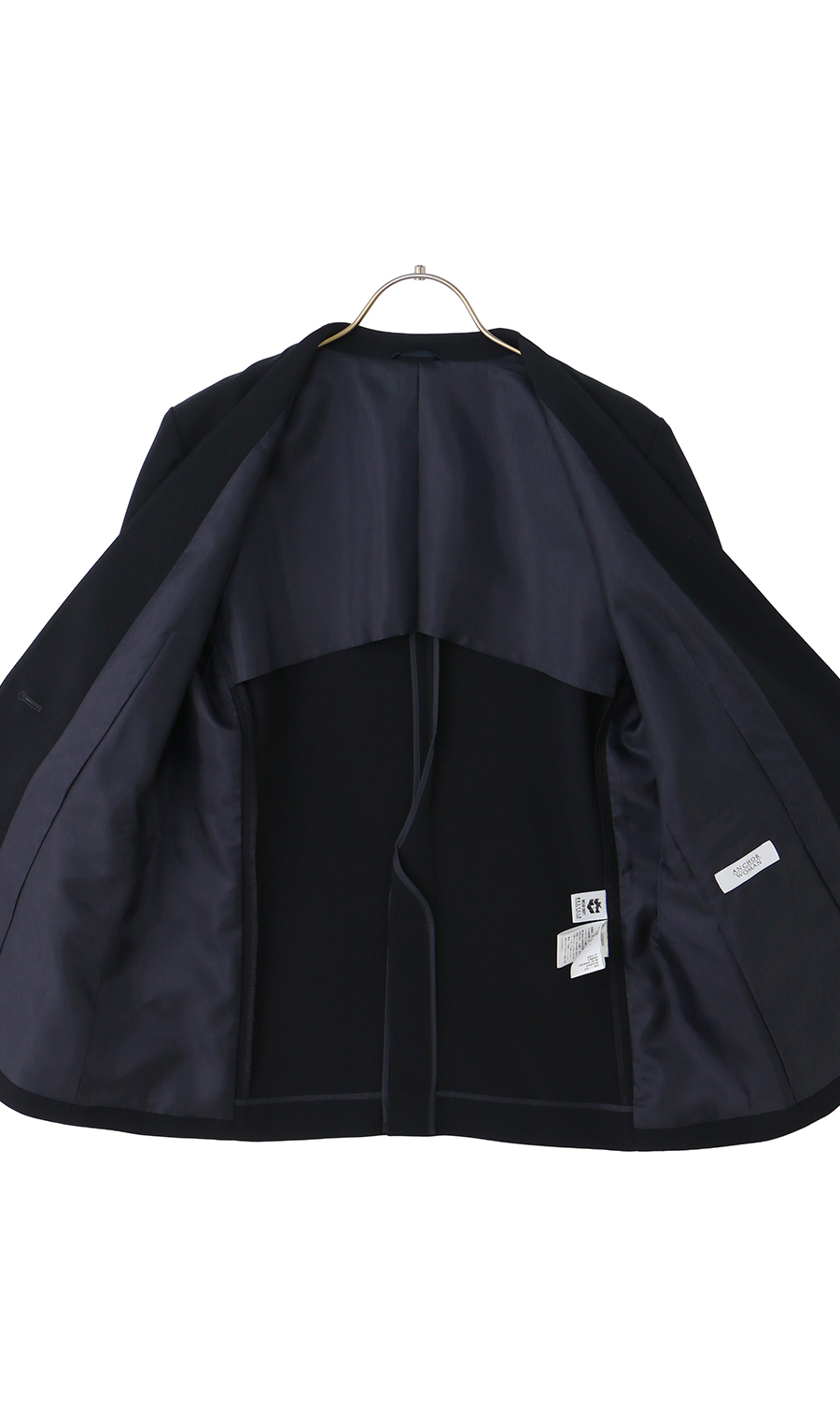 ■Vカラージャケット+セミワイドパンツセット【セット販売】【WEB限定】【裾上げ済み】 ネイビー M