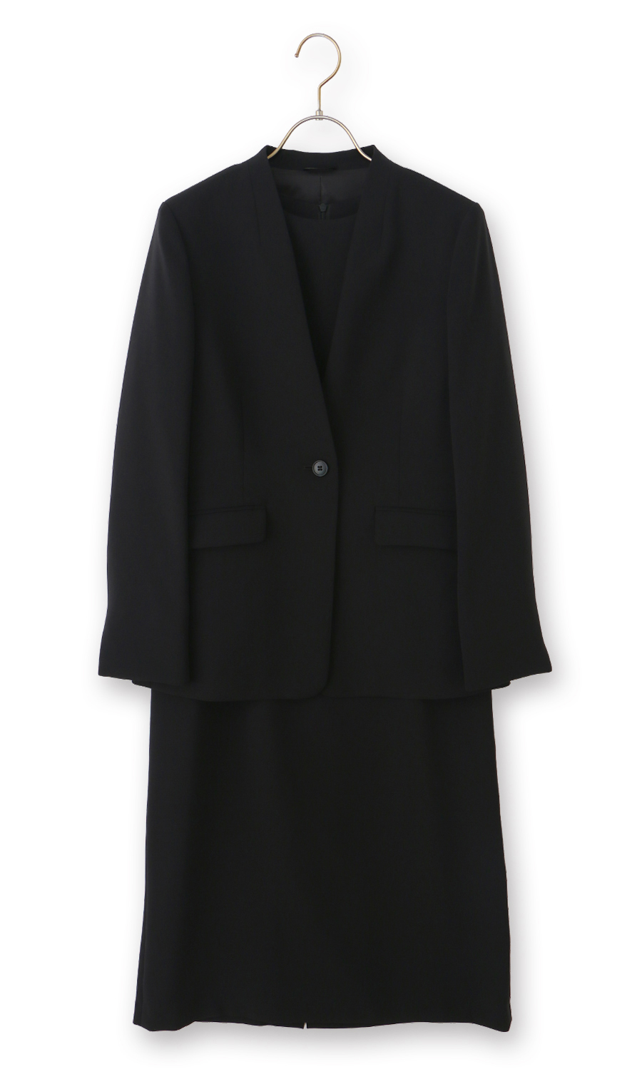■Vカラージャケット+ワンピースセット【セット販売】【WEB限定】 ブラック M