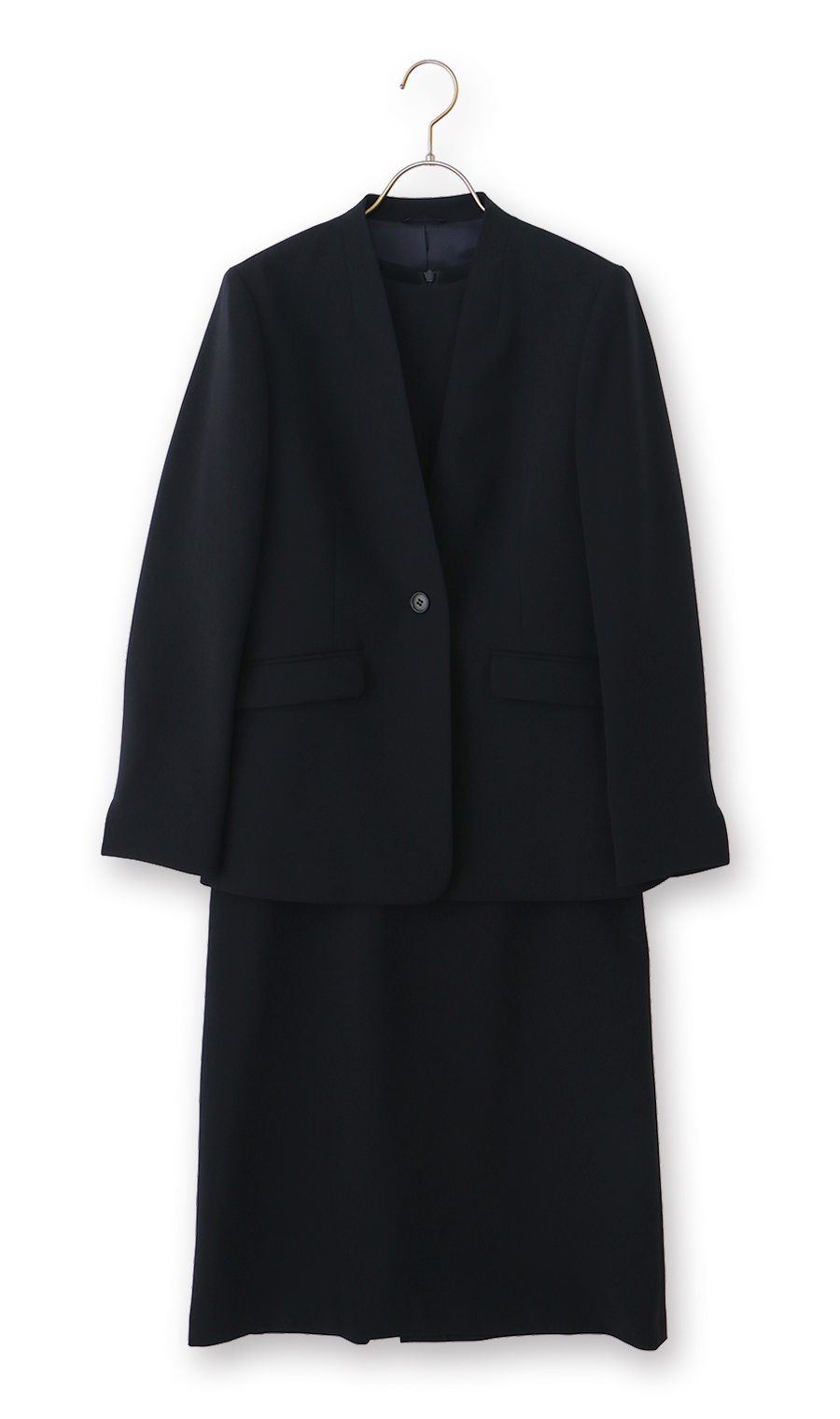 ■Vカラージャケット＋ワンピースセット【セット販売】【WEB限定】 ネイビー M