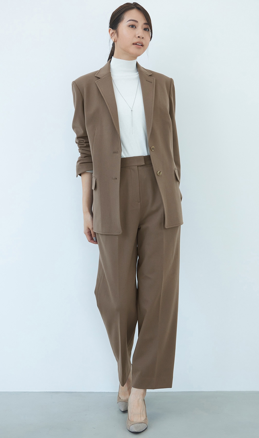 2ボタンテーラードジャケット《セットアップ着用可》《WEB限定》 ブラウン M
