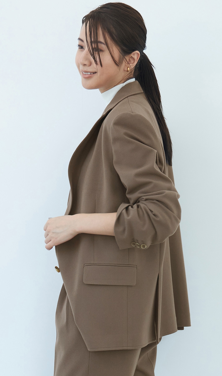 2ボタンテーラードジャケット《セットアップ着用可》《WEB限定》 ブラウン M