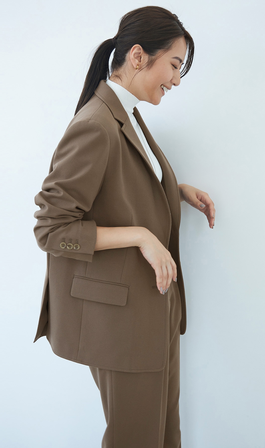 2ボタンテーラードジャケット《セットアップ着用可》《WEB限定》 ブラウン M
