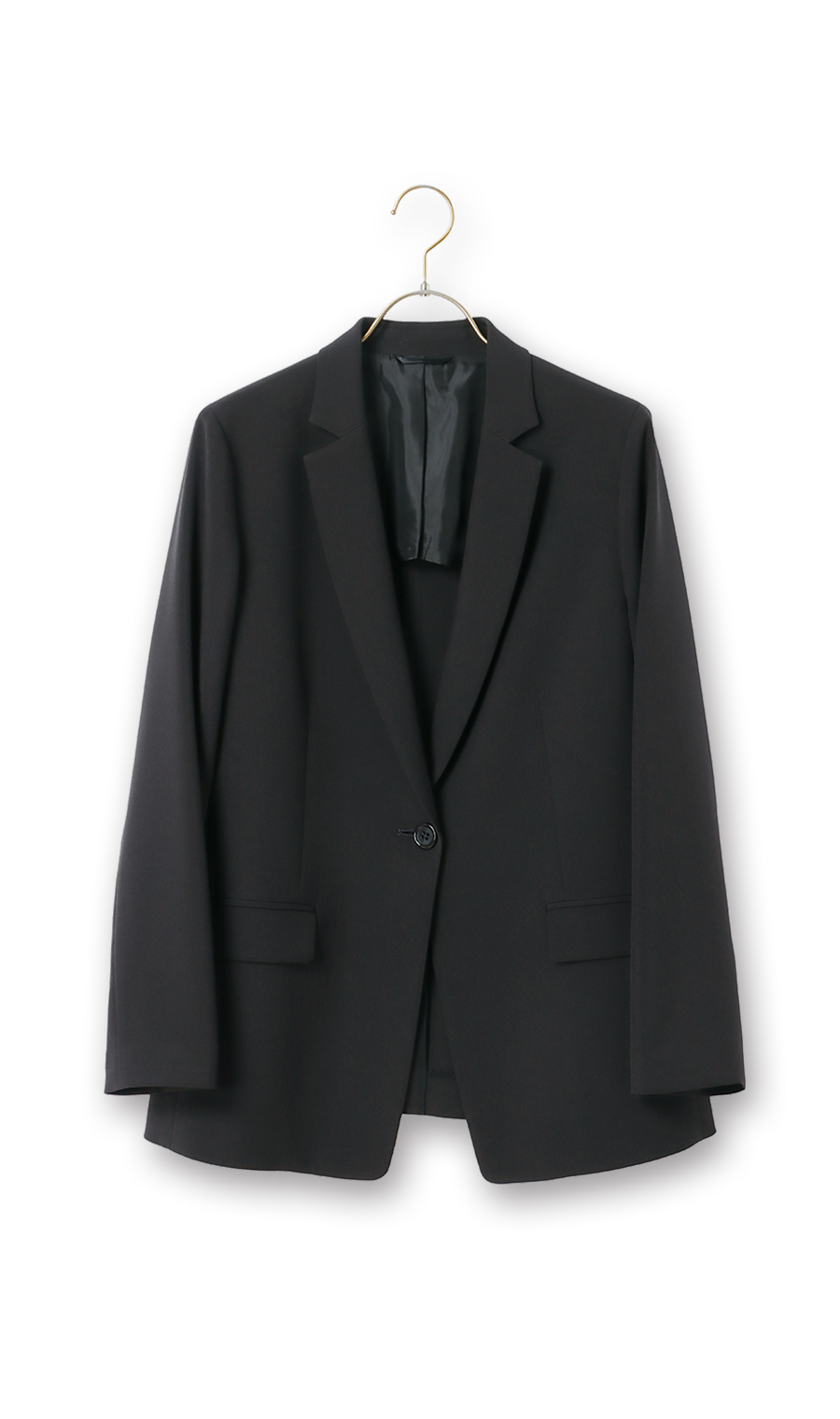 ■1ボタンテーラードジャケット+ストレートパンツセット【セット販売】【裾上げ済】【WEB限定】 ブラック S