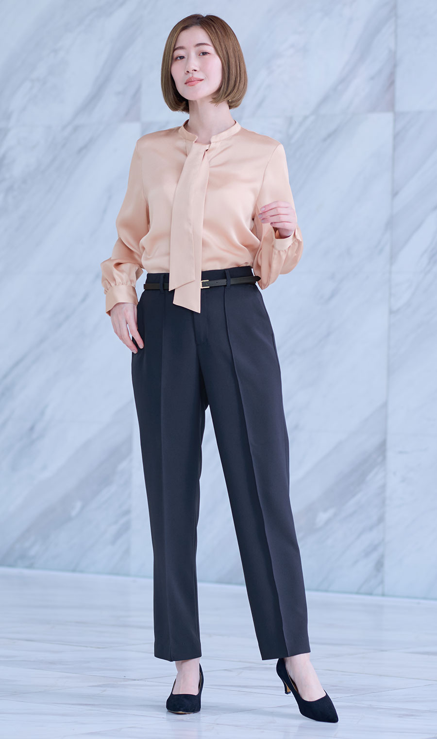 1ボタンテーラードジャケット+ストレートパンツセット【セット販売】【裾上げ済】【WEB限定】 ネイビー S