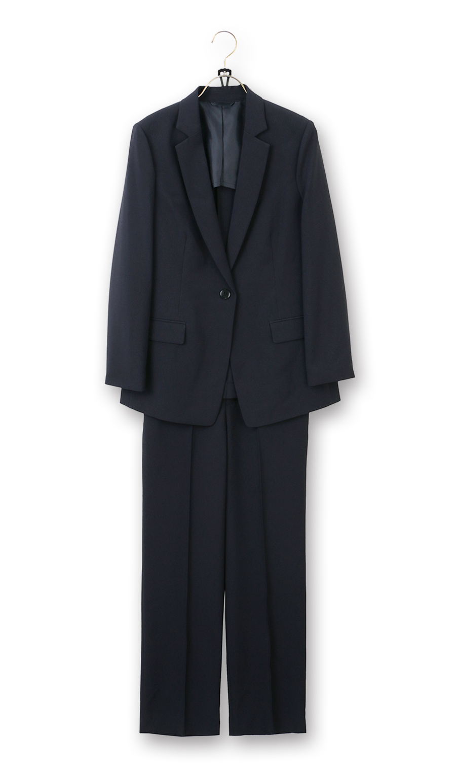 1ボタンテーラードジャケット+ストレートパンツセット【セット販売】【裾上げ済】【WEB限定】 ネイビー S