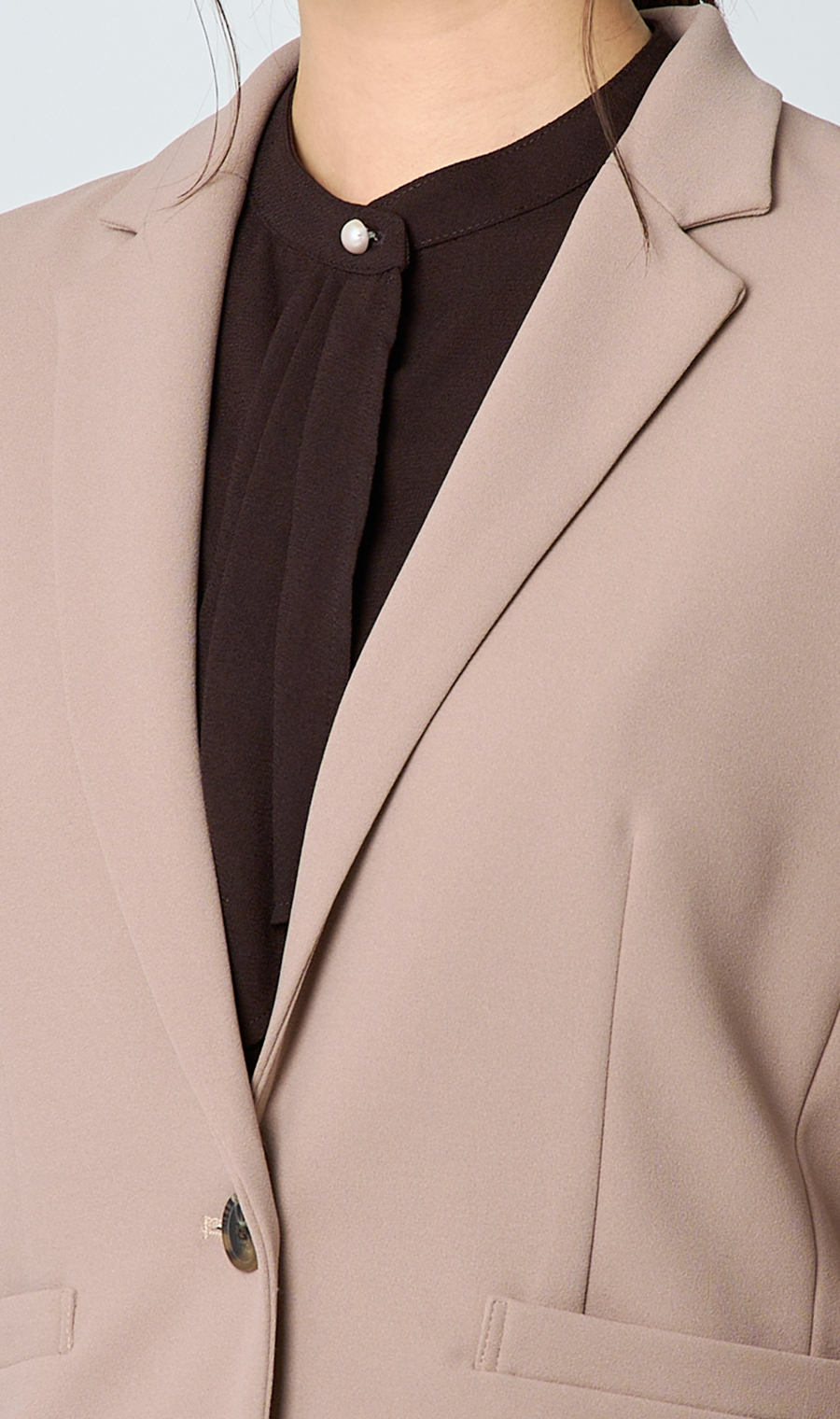 1ボタンテーラードジャケット+テーパードパンツセット【セット販売】【WEB限定】 ベージュ S