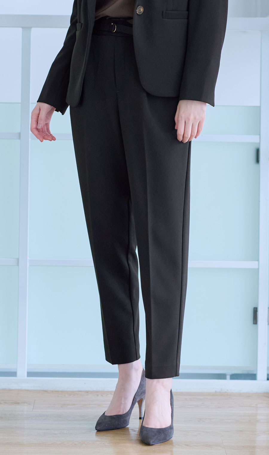 【洋服の青山】1ボタンテーラードジャケット&ノータックテーパードパンツ 週替わりSALE_レディース】□1ボタンテーラードジャケット＋