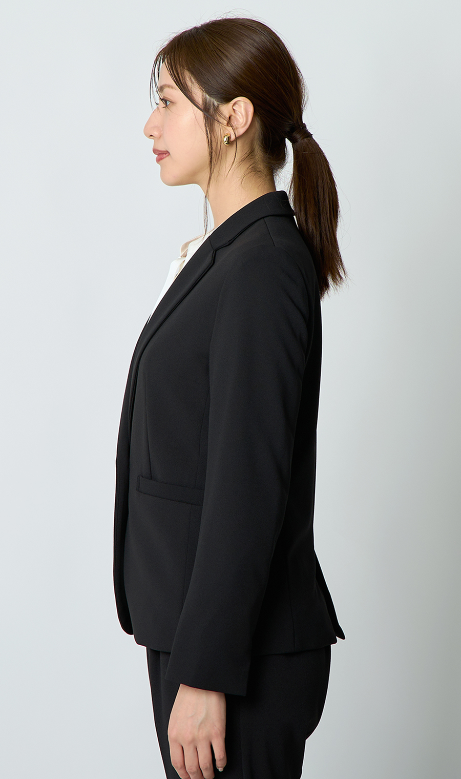 1ボタンテーラードジャケット＋テーパードパンツセット【セット販売】【WEB限定】 ブラック S