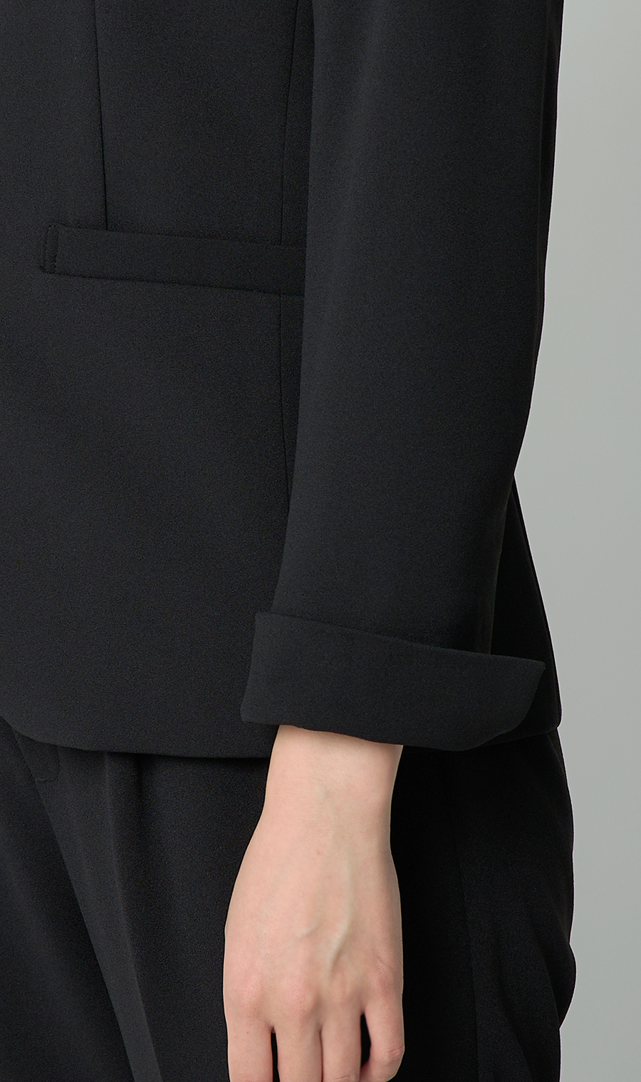 1ボタンテーラードジャケット＋テーパードパンツセット【セット販売】【WEB限定】 ブラック S