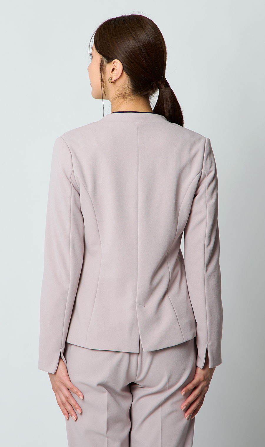 1ボタンテーラードジャケット＋テーパードパンツセット【セット販売】【WEB限定】 グレー S