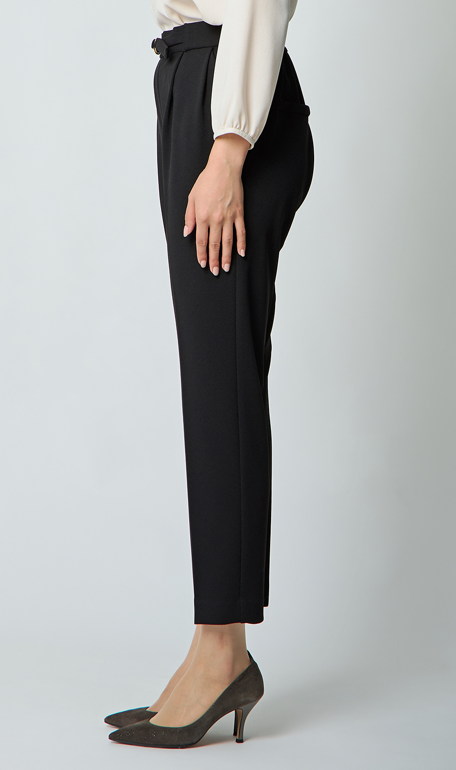 Vカラージャケット＋テーパードパンツセット【セット販売】【WEB限定】 ブラック M