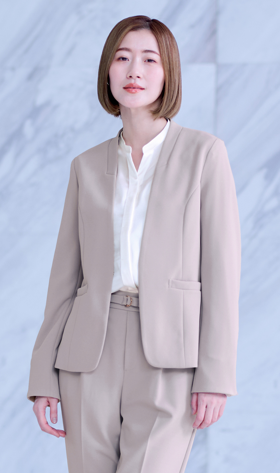 Vカラージャケット＋テーパードパンツセット【セット販売】【WEB限定】 グレー M