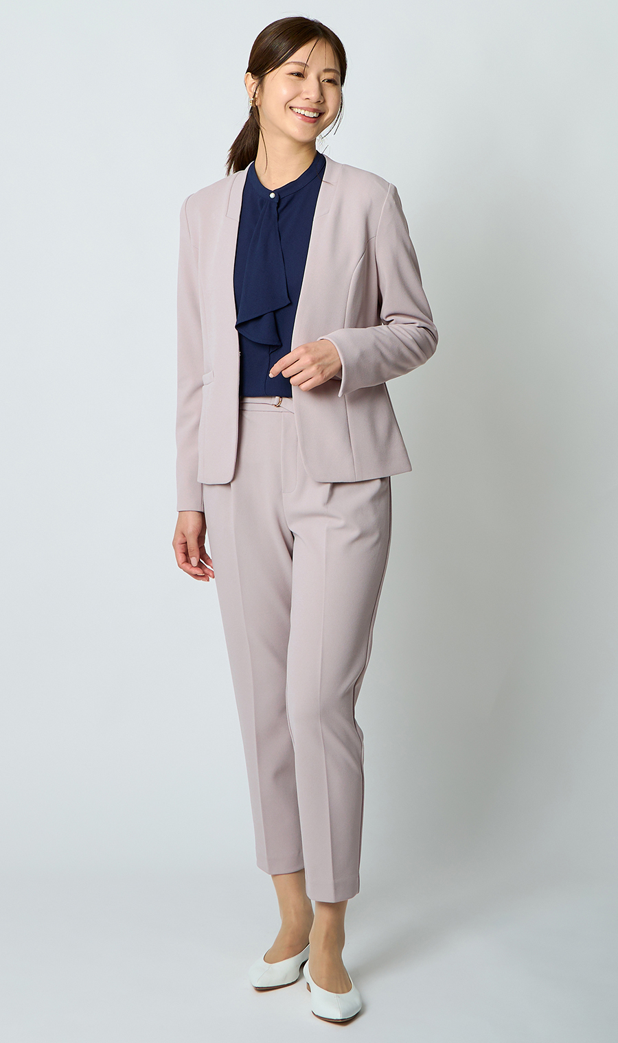 Vカラージャケット＋テーパードパンツセット【セット販売】【WEB限定】 グレー M