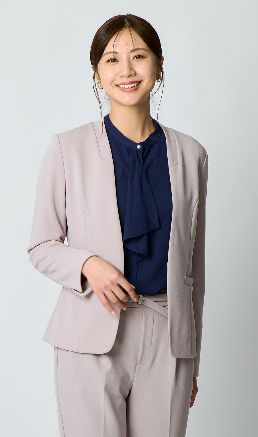 Vカラージャケット＋テーパードパンツセット【セット販売】【WEB限定】 グレー M