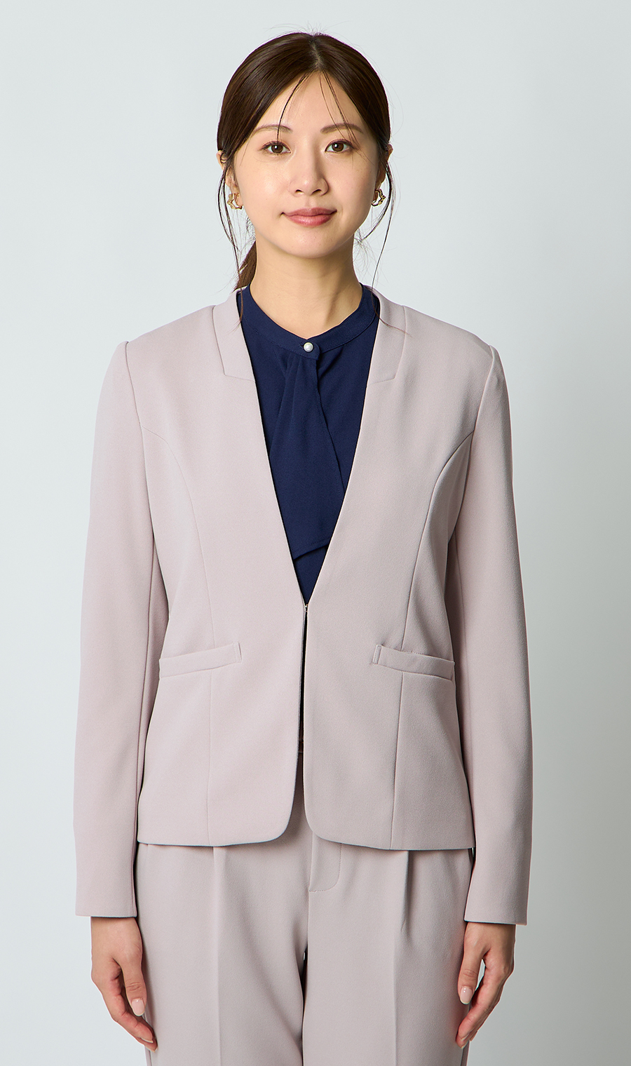 Vカラージャケット＋テーパードパンツセット【セット販売】【WEB限定】 グレー M