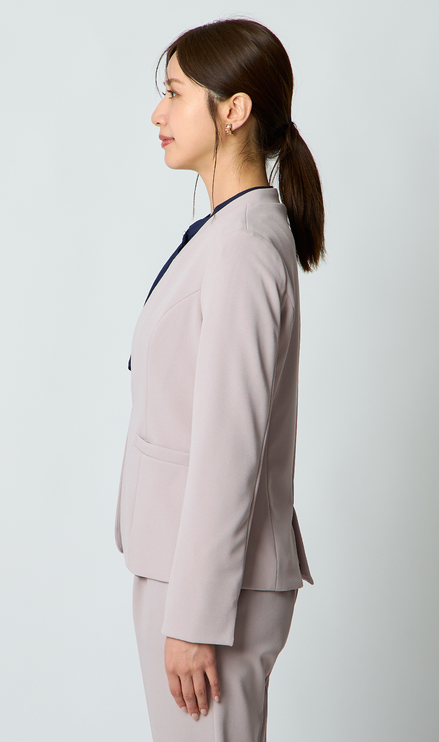 Vカラージャケット＋テーパードパンツセット【セット販売】【WEB限定】 グレー M