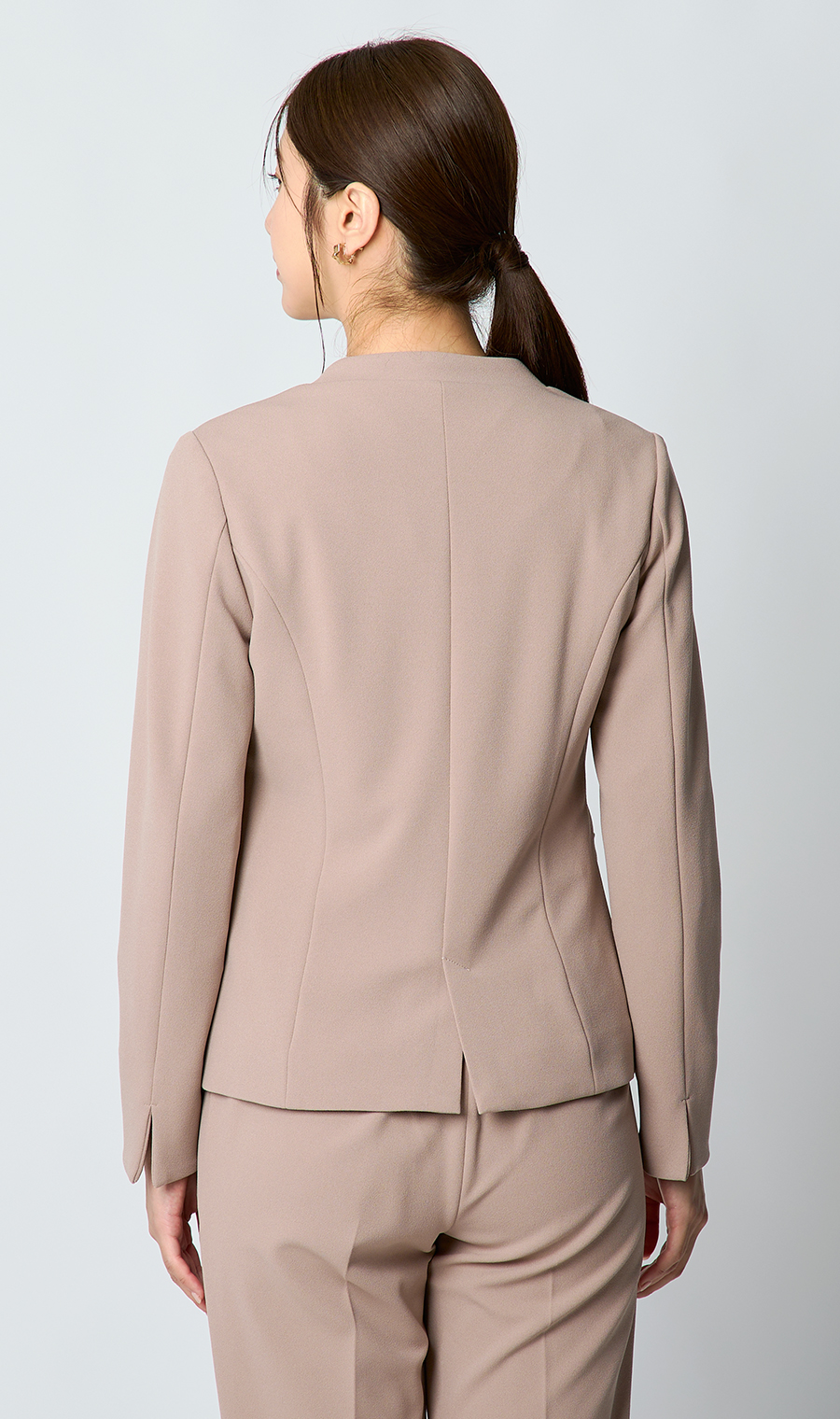 Vカラージャケット＋テーパードパンツセット【セット販売】【WEB限定】 ベージュ M