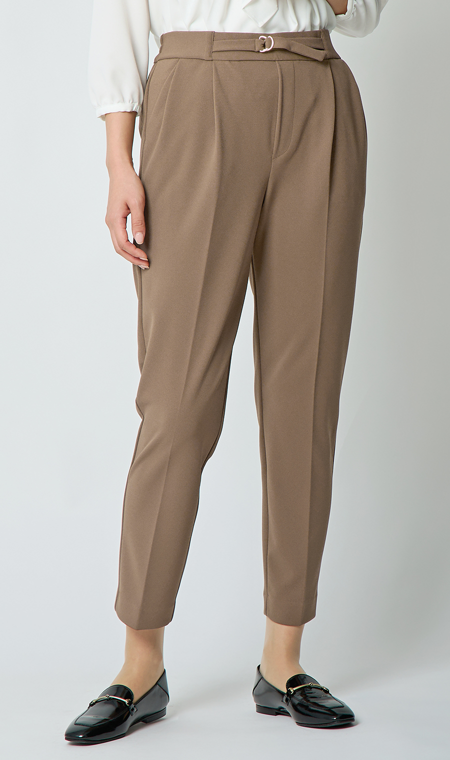 Vカラージャケット＋テーパードパンツセット【セット販売】【WEB限定】 ブラウン M