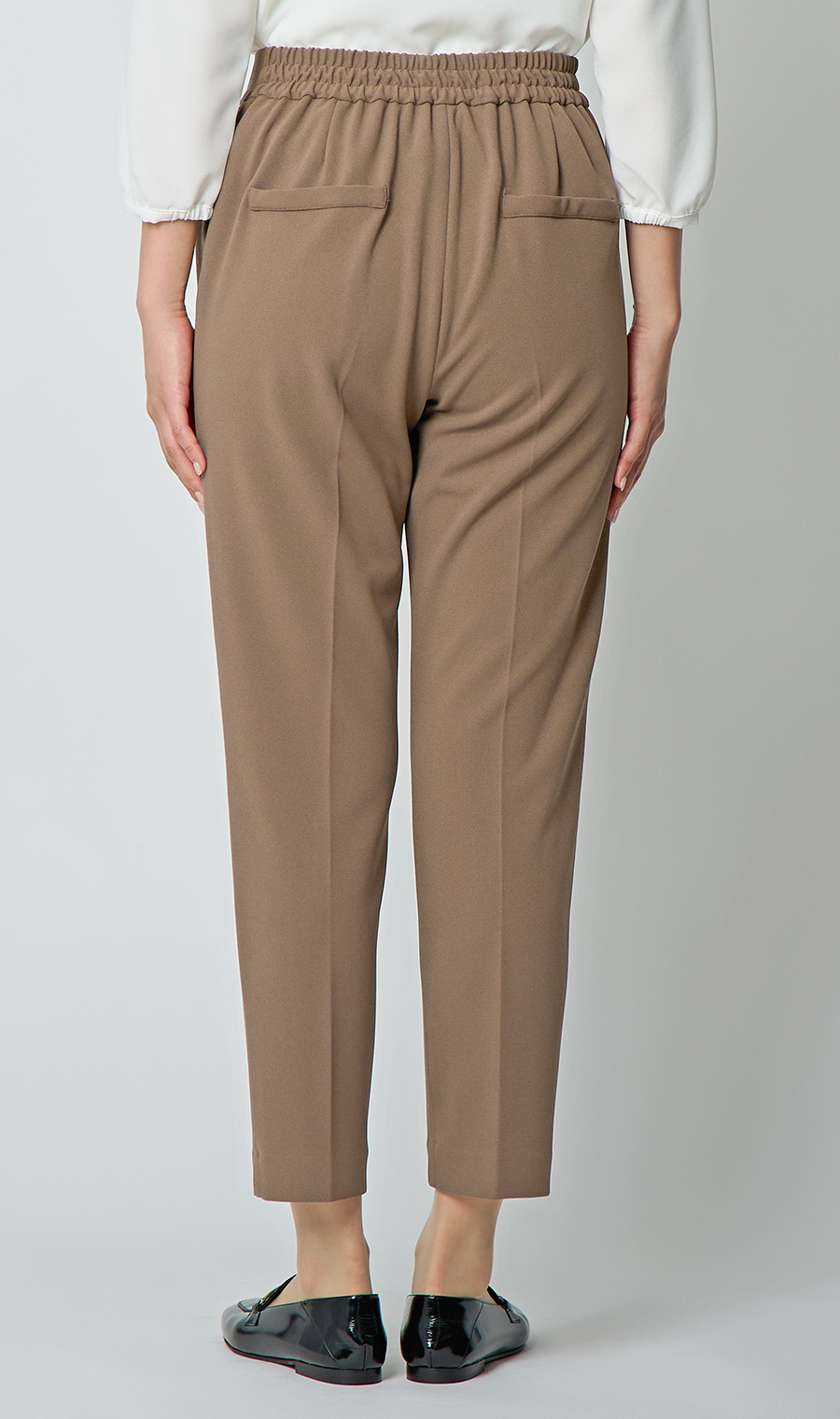 Vカラージャケット＋テーパードパンツセット【セット販売】【WEB限定】 ブラウン M