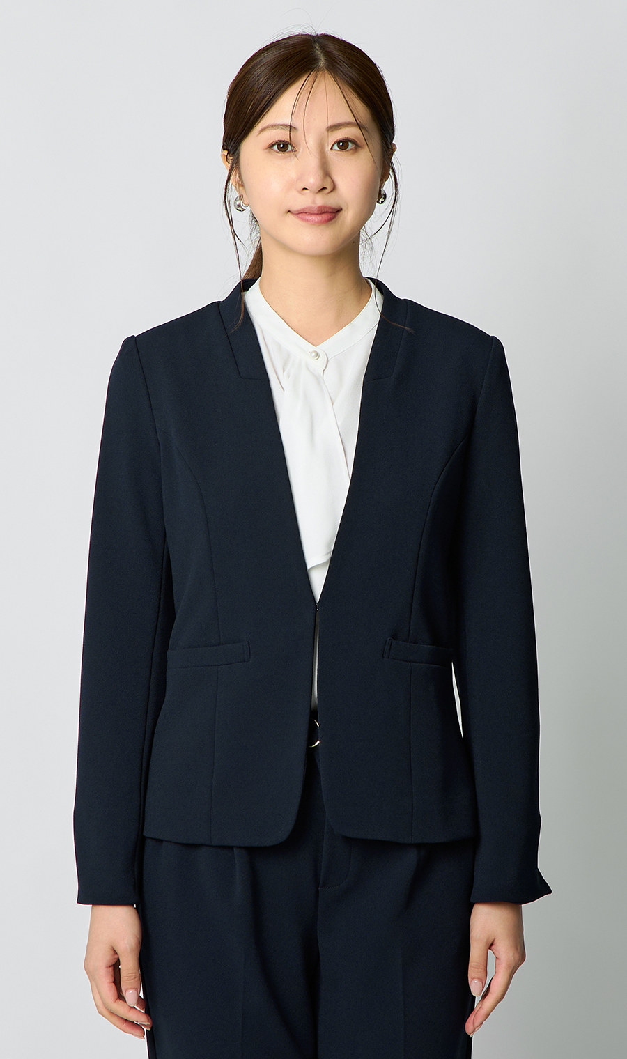 Vカラージャケット＋テーパードパンツセット【セット販売】【WEB限定】 ネイビー M