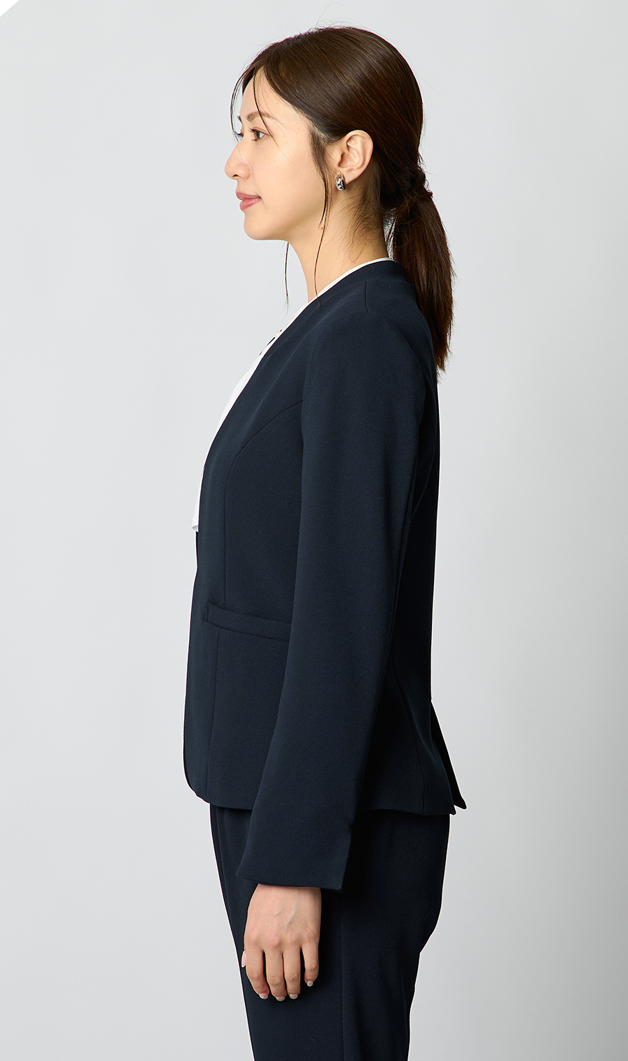 Vカラージャケット＋テーパードパンツセット【セット販売】【WEB限定】 ネイビー M