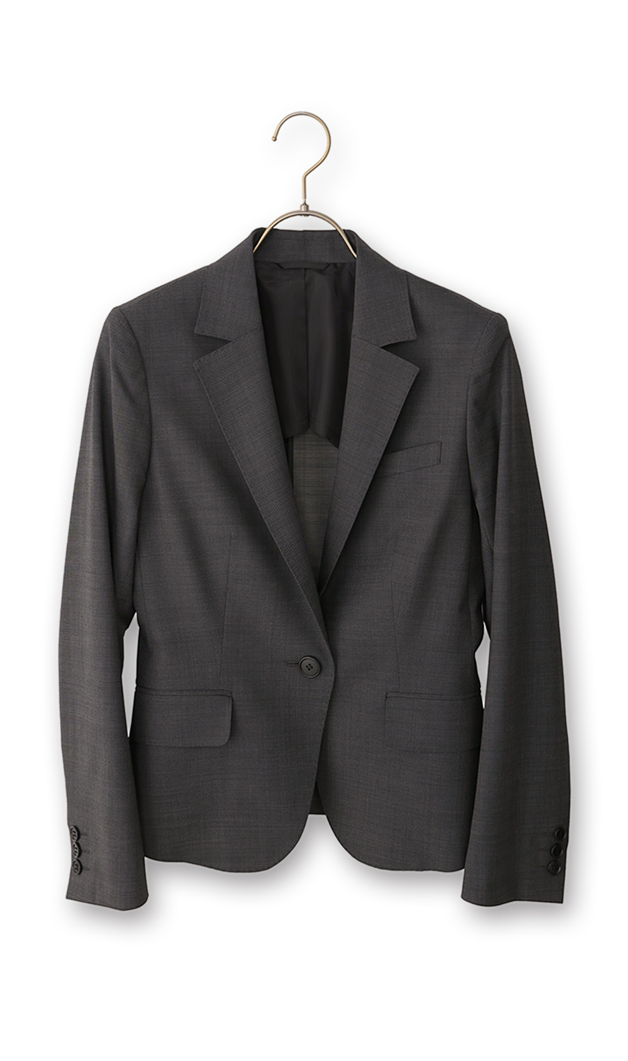 1ボタンテーラードジャケット【セットアップ着用可】 チャコール 7号