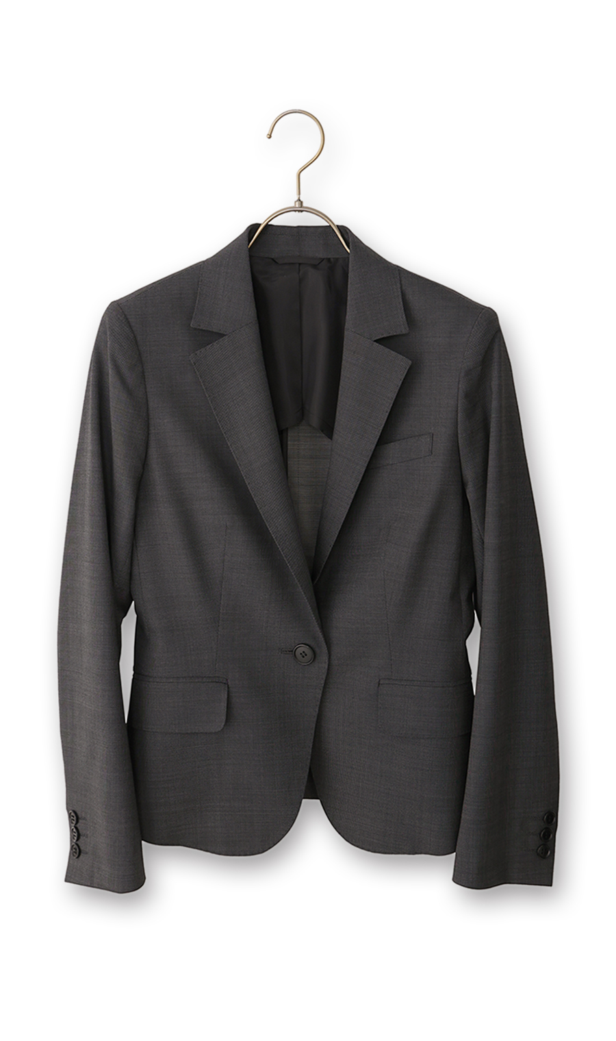 1ボタンテーラードジャケット【セットアップ着用可】 チャコール 7号