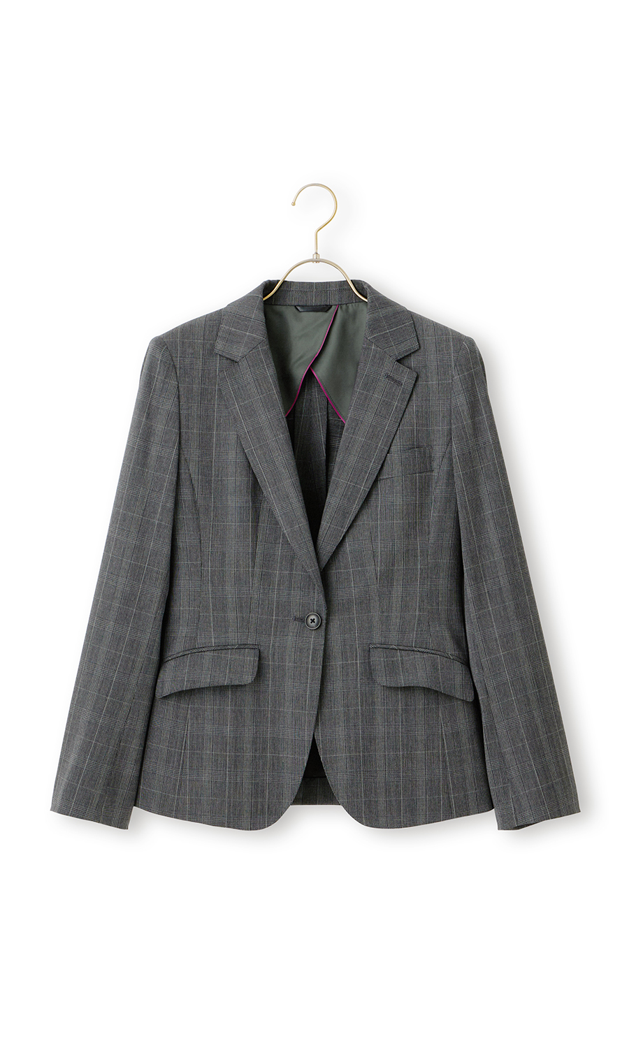 1ボタンテーラードジャケット【Raymond】【セットアップ着用可】 グレー 21号