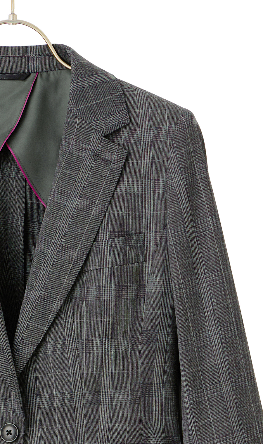 1ボタンテーラードジャケット【Raymond】【セットアップ着用可】 グレー 21号