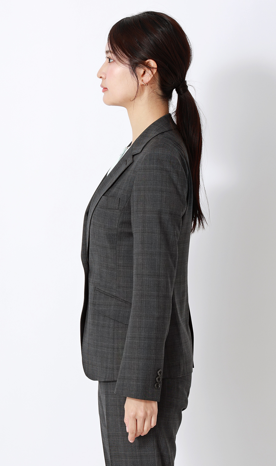 1ボタンテーラードジャケット【Raymond】【セットアップ着用可】 グレー 5号