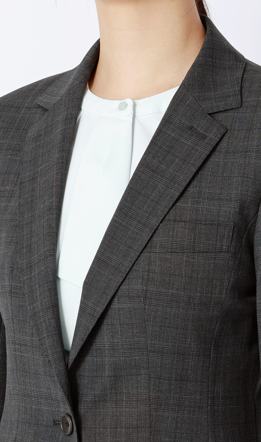 1ボタンテーラードジャケット【Raymond】【セットアップ着用可】 グレー 5号