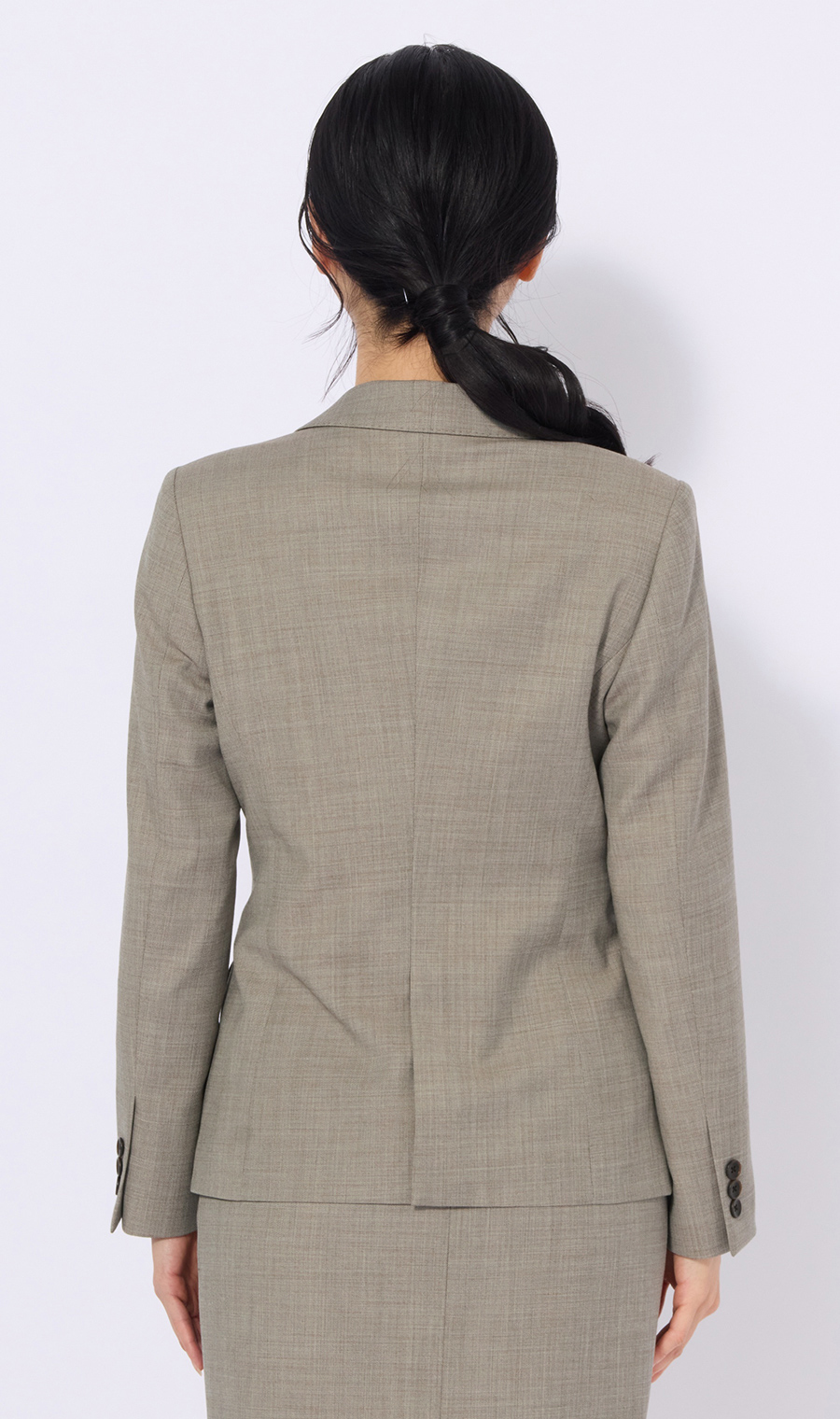 1ボタンテーラードジャケット【Raymond】【セットアップ着用可】 ベージュ 5号