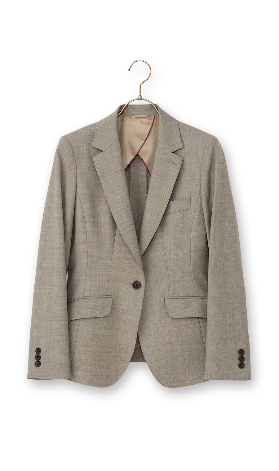 1ボタンテーラードジャケット【Raymond】【セットアップ着用可】 ベージュ 5号
