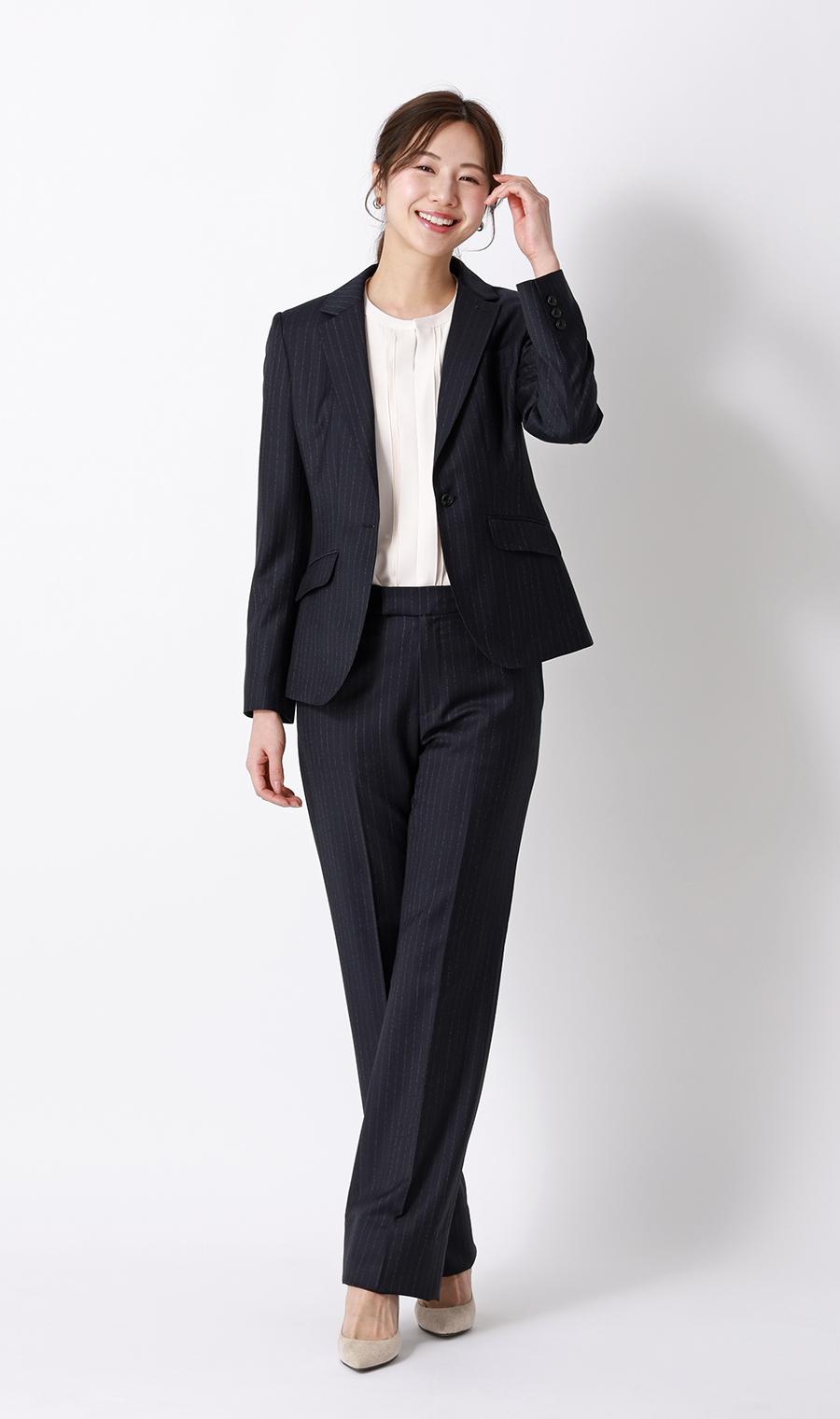 1ボタンテーラードジャケット【Super140's】【セットアップ着用可】 ネイビー 5号