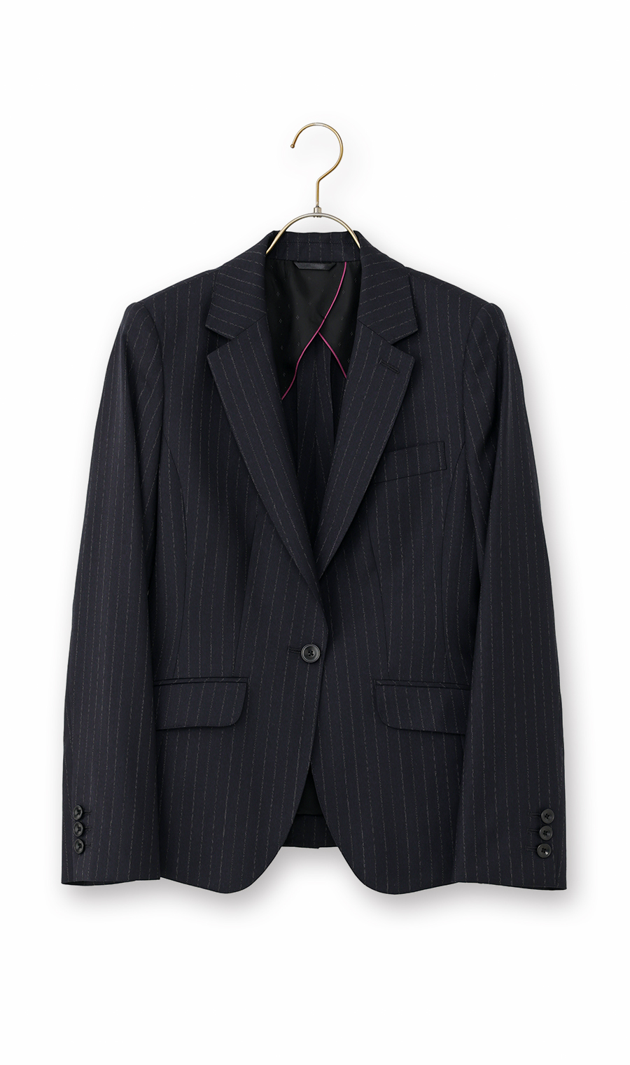 1ボタンテーラードジャケット【Super140's】【セットアップ着用可】 ネイビー 5号