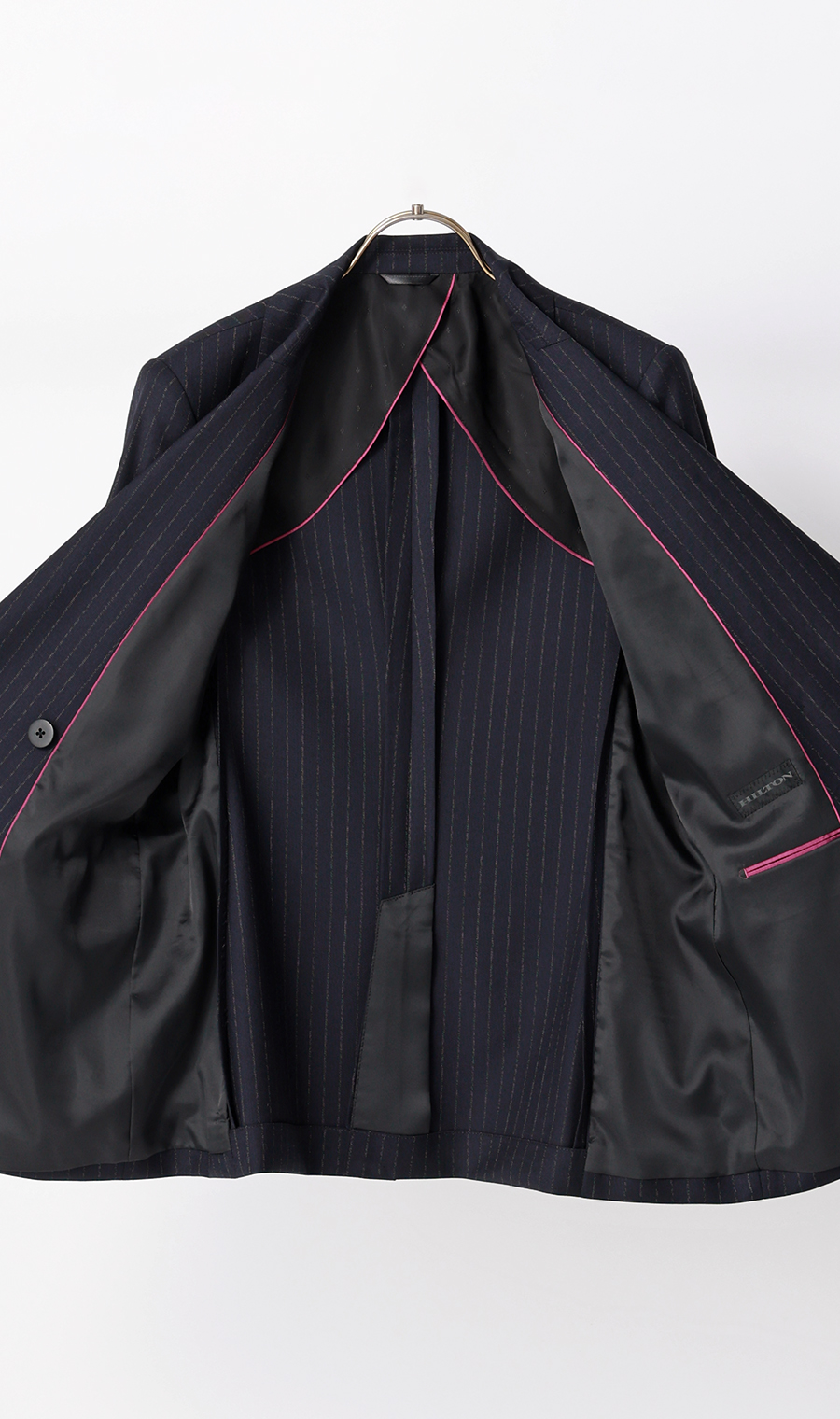 4ボタンダブルジャケット【Super140's】【セットアップ着用可】 ネイビー 5号