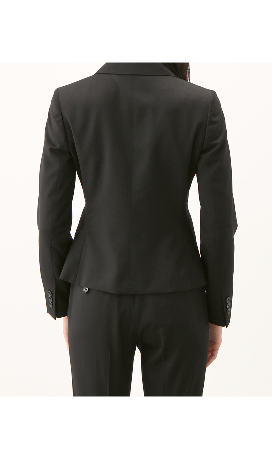 1ボタンテーラードジャケット《セットアップ着用可》 ブラック 7号