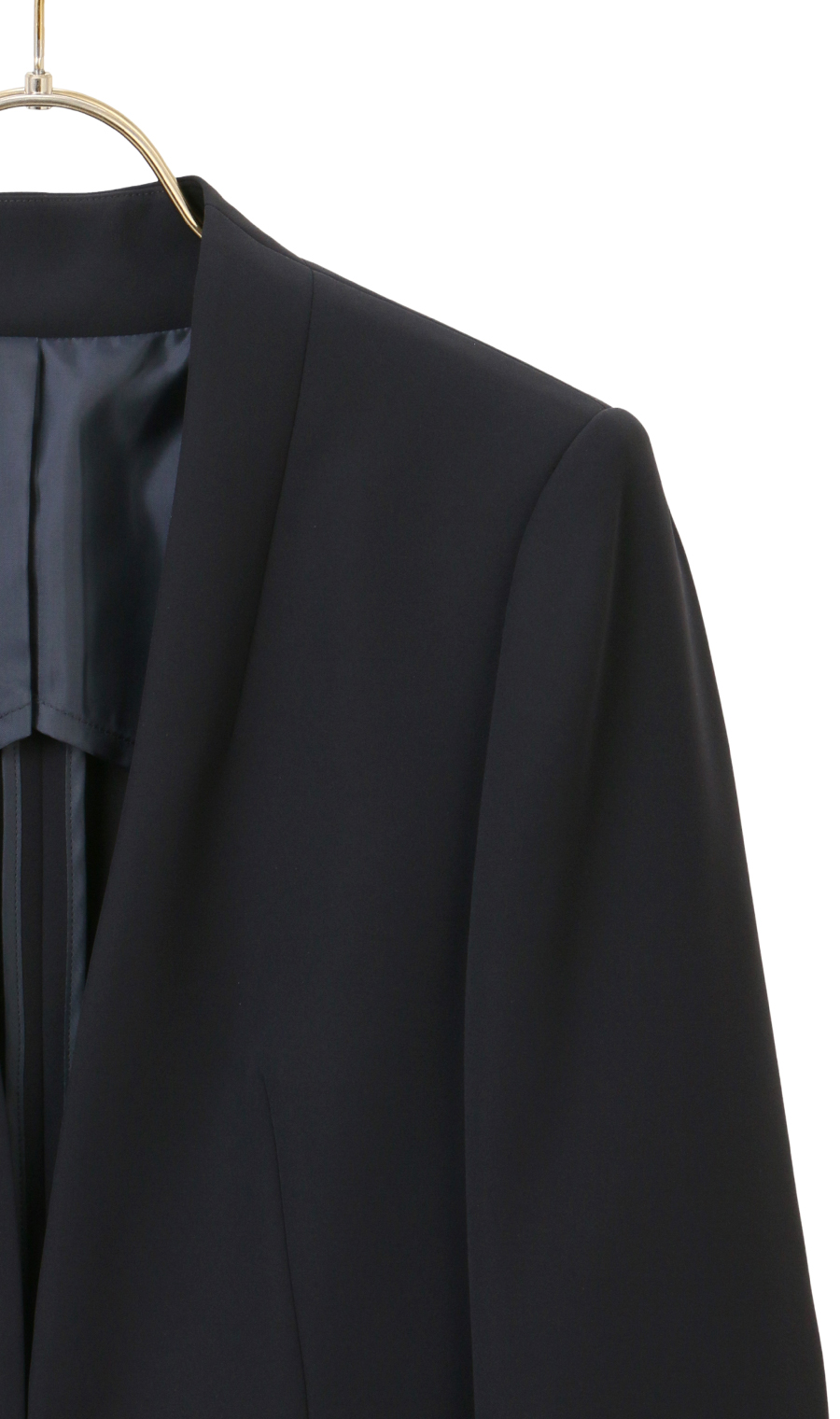 ●フロントホックVカラージャケット《セットアップ着用可》 ネイビー 7号