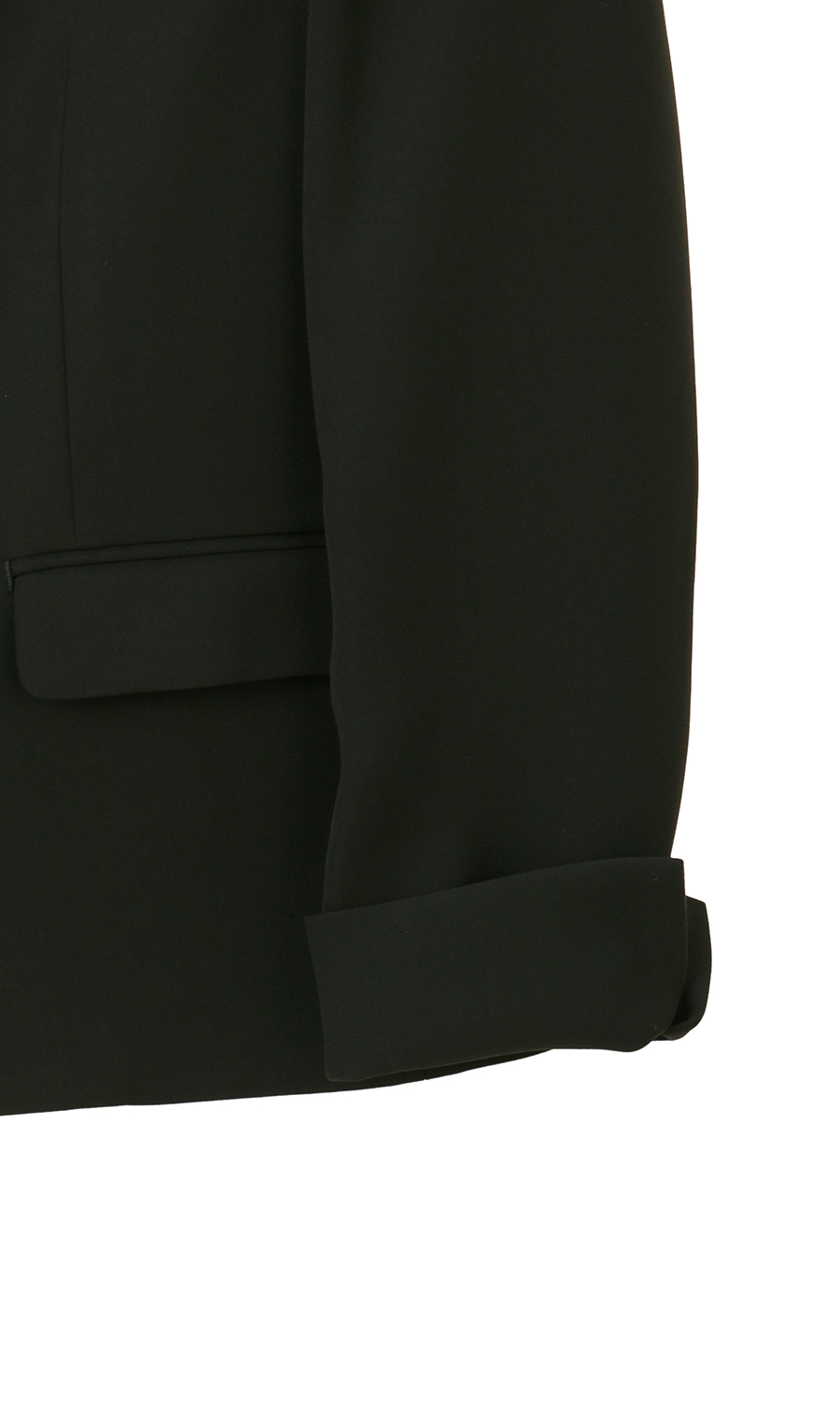 ●フロントホックVカラージャケット《セットアップ着用可》 ブラック 5号