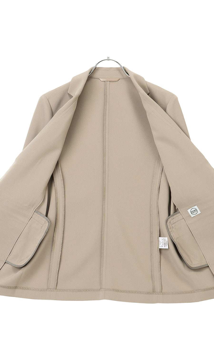 ゼロプレッシャースーツ《1ボタンジャケット》《セットアップ着用可》 ベージュ SS